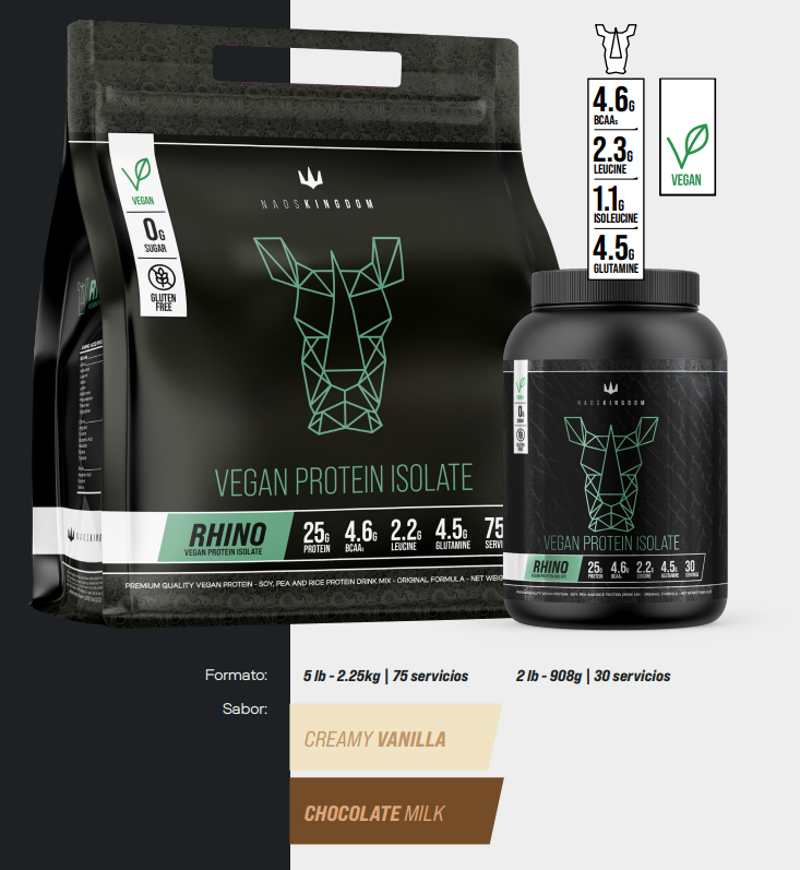 RHINO Vegan Protein Isolate 2 lb