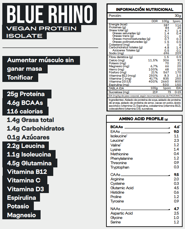BLUE RHINO Vegan Protein Premium 2 lb