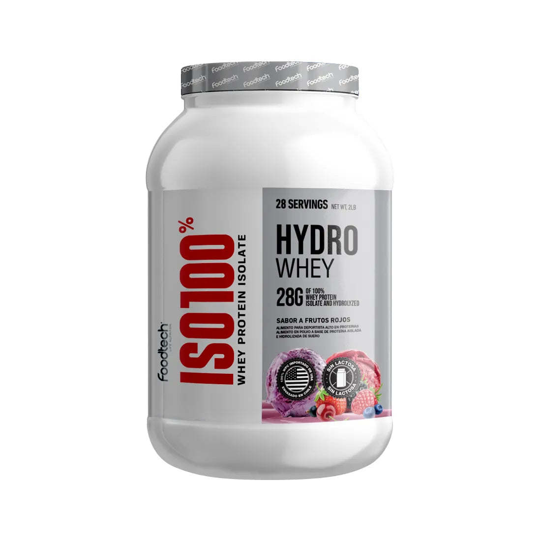 Foodtech Iso100% Hydro Whey 2lbs vainilla